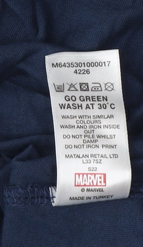 Marvel Men's Blue Graphic Print T-Shirt, Size L