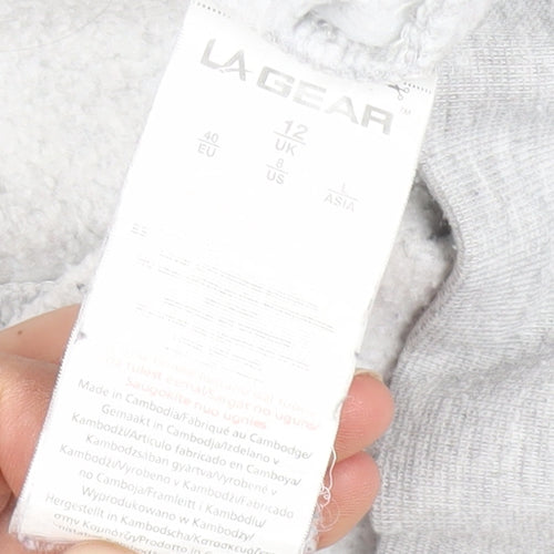 LA Gear Women's Grey Full Zip Sweatshirt, Size 12