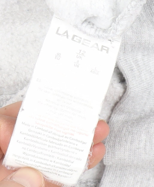 LA Gear Women's Grey Full Zip Sweatshirt, Size 12