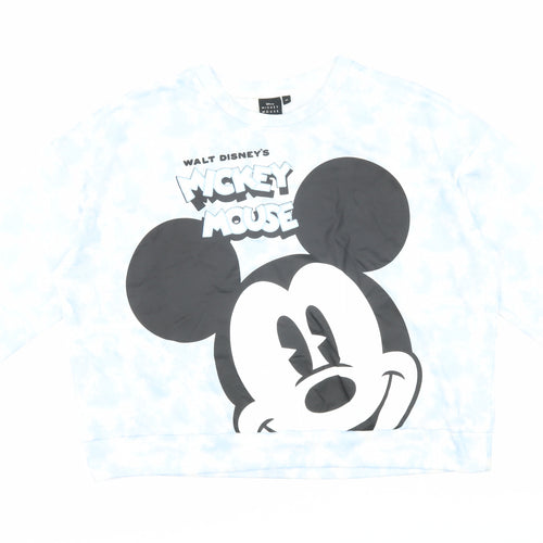 Disney Unisex Adults White Mickey Mouse Sweatshirt M