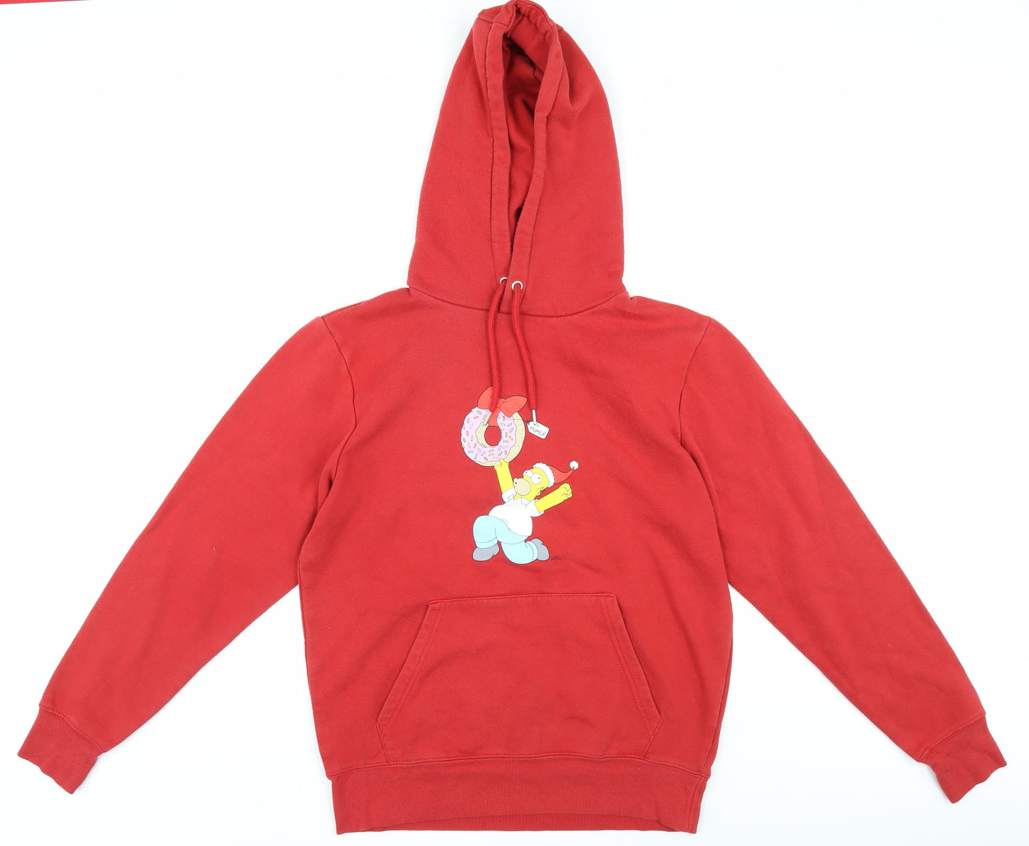 Primark Simpsons Men's Red Hoodie M Pullover Graphic