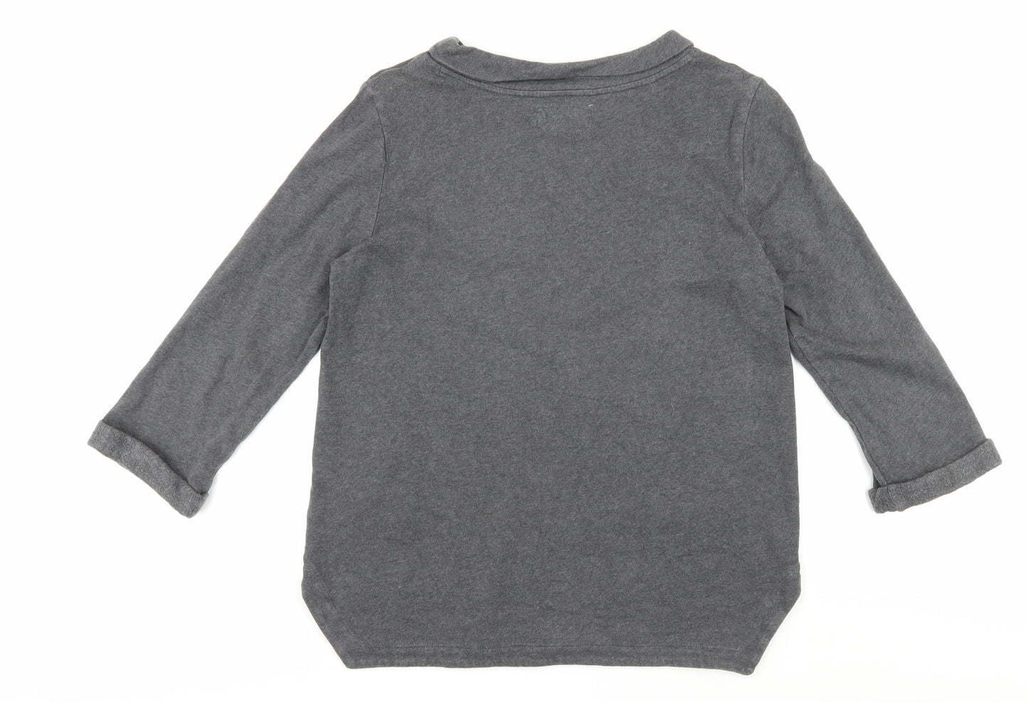 Seasalt Cornwall Women's Grey 3/4 Sleeve T-Shirt Size 8