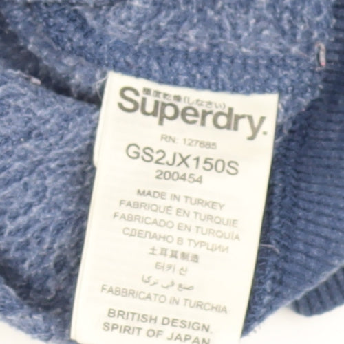 Superdry Women's Blue Hoodie M Graphic Print