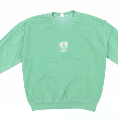 Urban Outfitters Men's Green Pullover Jumper - M