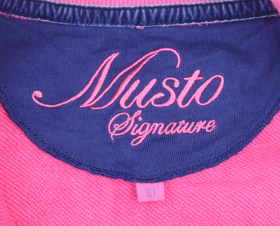 Musto Women's Pink Pullover Sweatshirt, Size 10