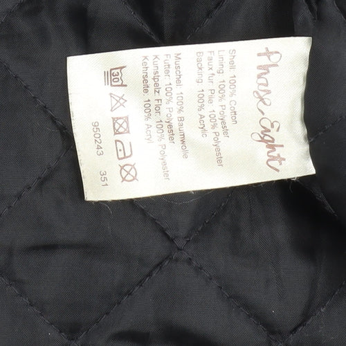 Phase Eight Women's Black Parka Coat Size 10