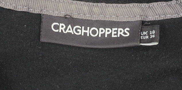 Craghoppers Women's Black Fleece Sweatshirt, Size 10, 1/4 Zip