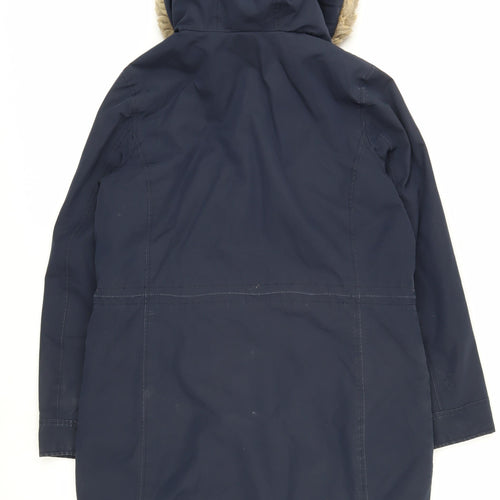 Joules Women's Blue Parka Size 10 - Warm Winter Coat