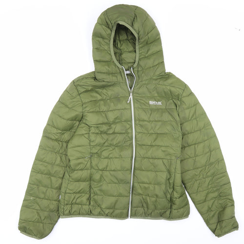 Regatta Men's Green Puffer Jacket L Hooded Insulated