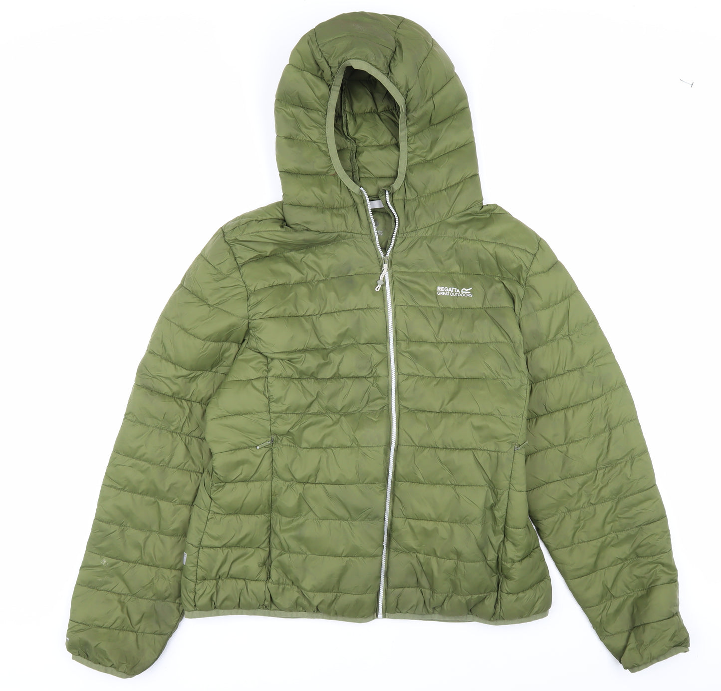 Regatta Men's Green Puffer Jacket L Hooded Insulated