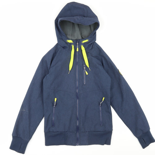 Surfanic Unisex Navy Softshell Hooded Jacket Small