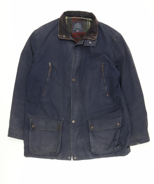 Marks and Spencer Men's Blue L Military Jacket