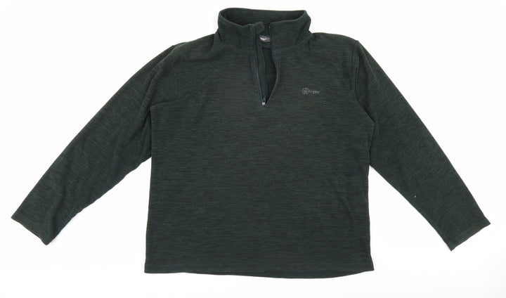 Hi Gear Men Green 1/4 Zip Sweatshirt XL