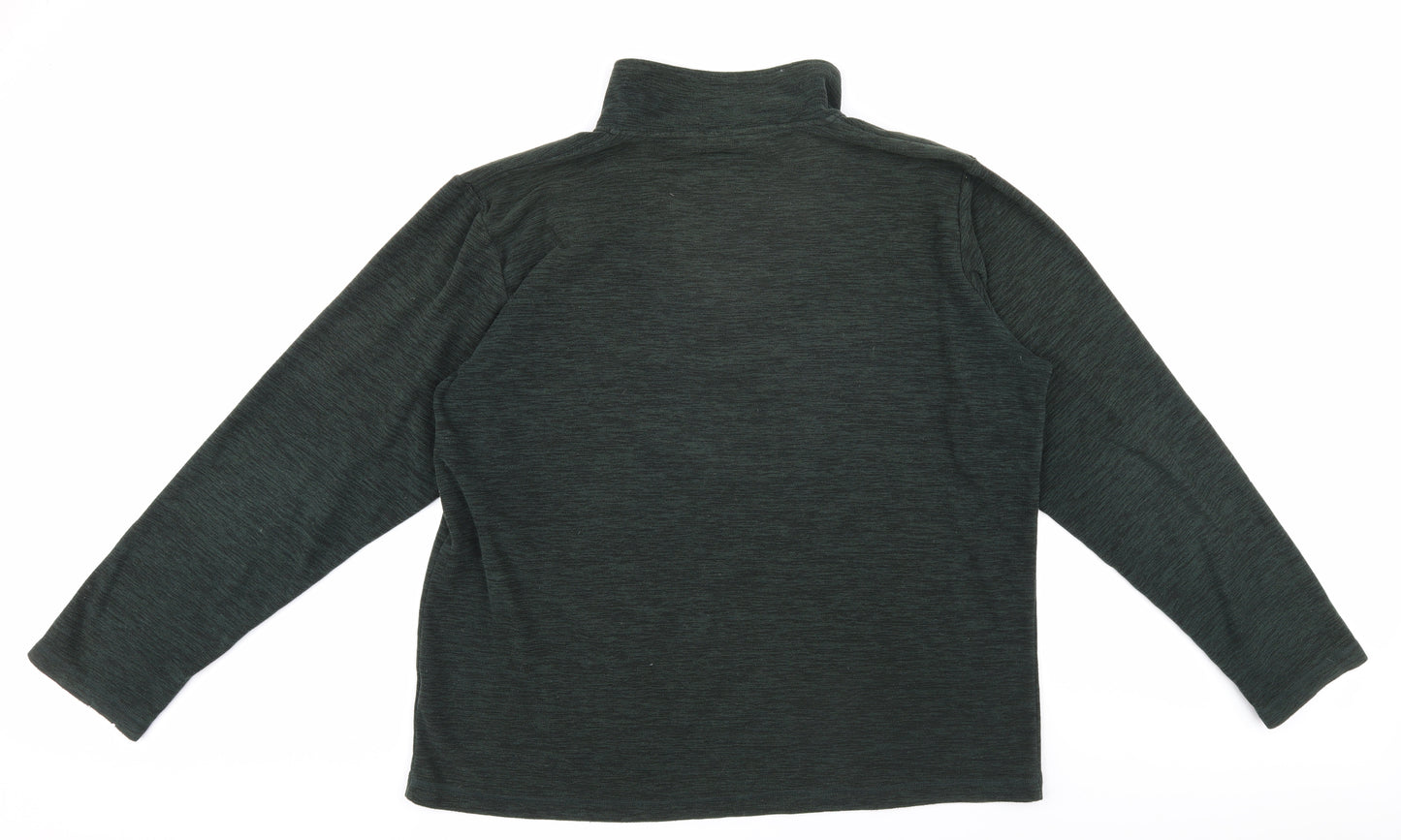 Hi Gear Men Green 1/4 Zip Sweatshirt XL