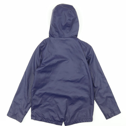 Peter Storm Girls Blue Waterproof Hooded Rain Coat 9-10 Years