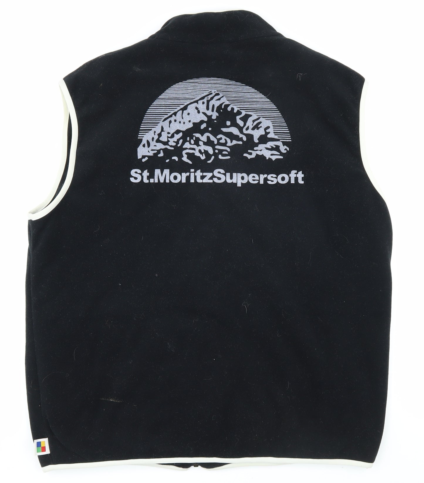 Aprex Black Men's XL High Neck Vest with Zip Closure