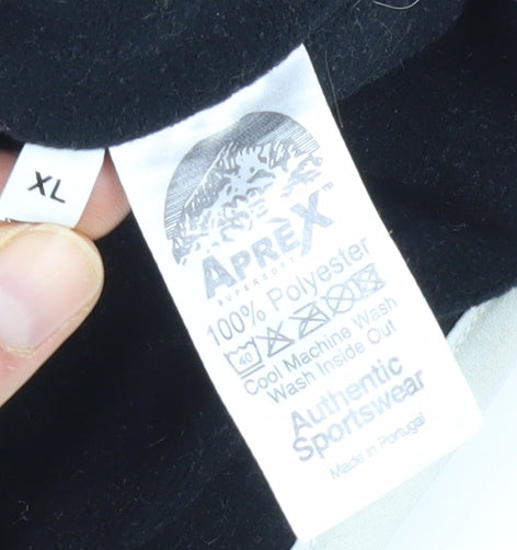 Aprex Black Men's XL High Neck Vest with Zip Closure