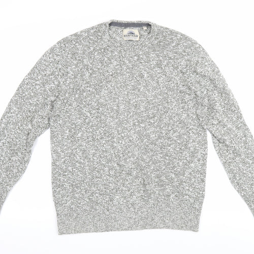 Mantaray Men's Grey S Chunky-Knit Pullover Jumper