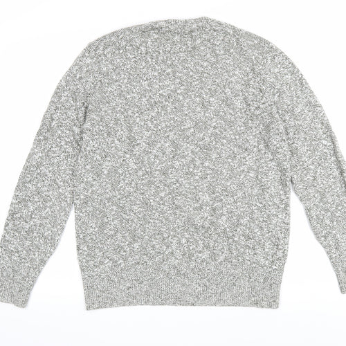 Mantaray Men's Grey S Chunky-Knit Pullover Jumper