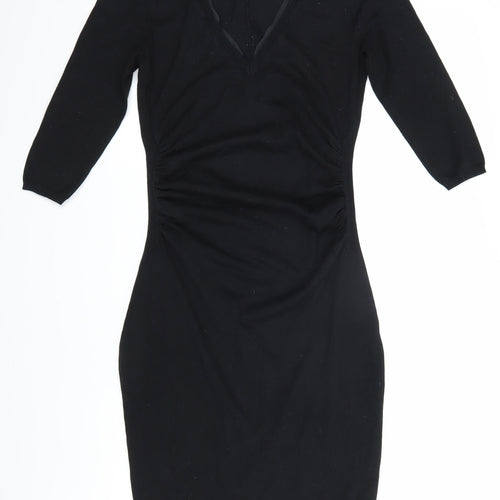 Coast Women’s Black Bodycon Dress, Size 12, Knee Length