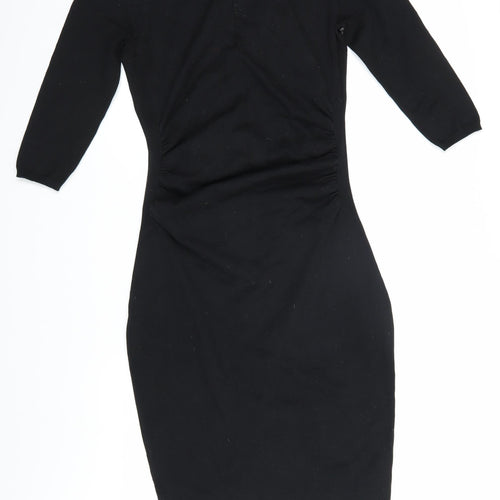 Coast Women’s Black Bodycon Dress, Size 12, Knee Length