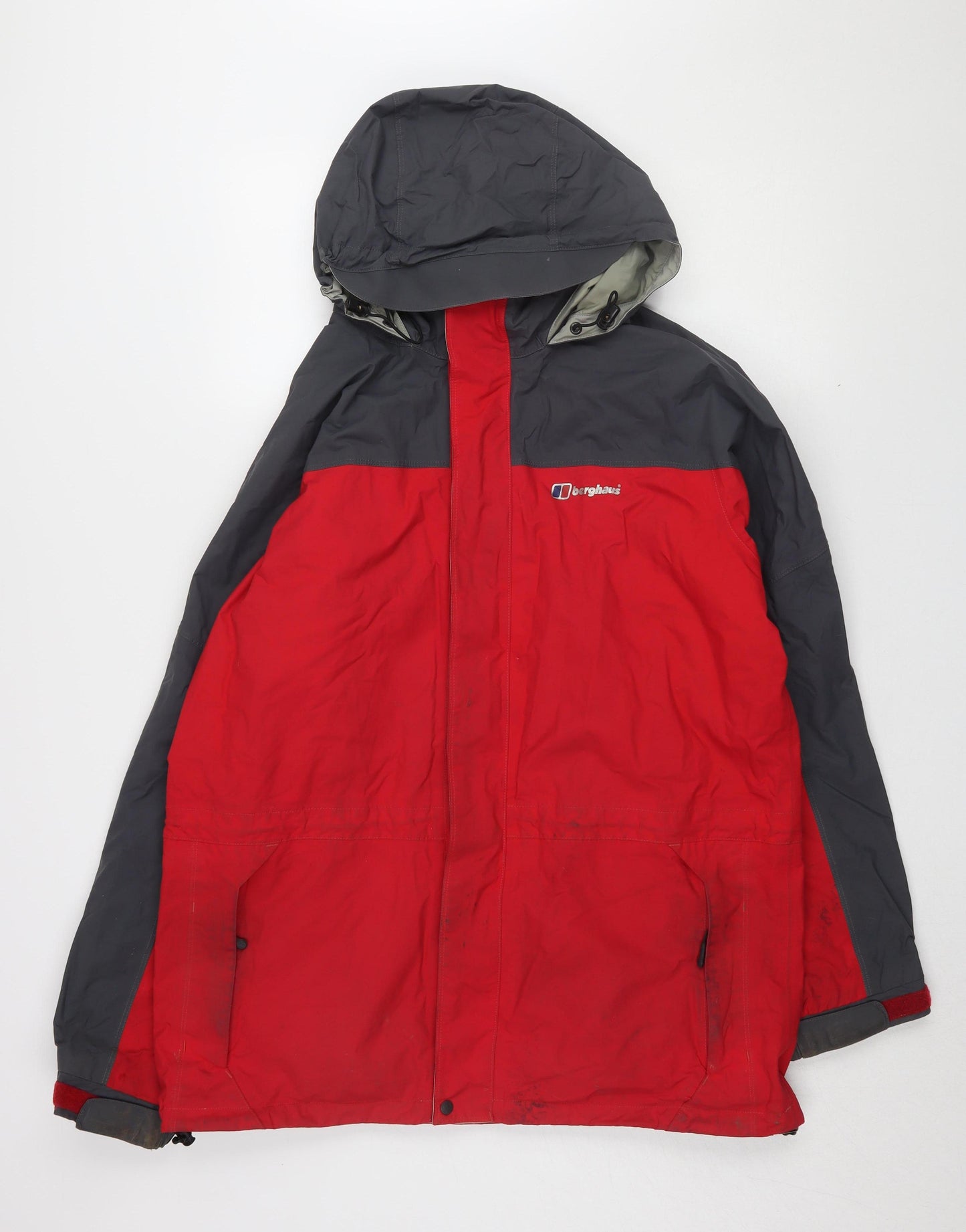 Berghaus Men's Red Rain Coat L Hooded Waterproof