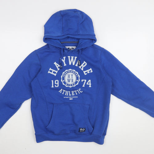 Haywire Boys Blue Hoodie Large Logo Graphic LB