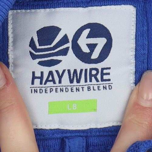 Haywire Boys Blue Hoodie Large Logo Graphic LB