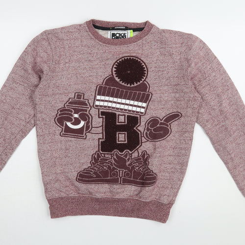 Beck & Hersey Women’s Red Graphic Pullover Sweatshirt S