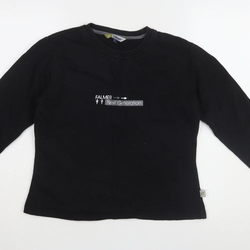 Falmer Black Unisex S Logo Pullover Sweatshirt Casual