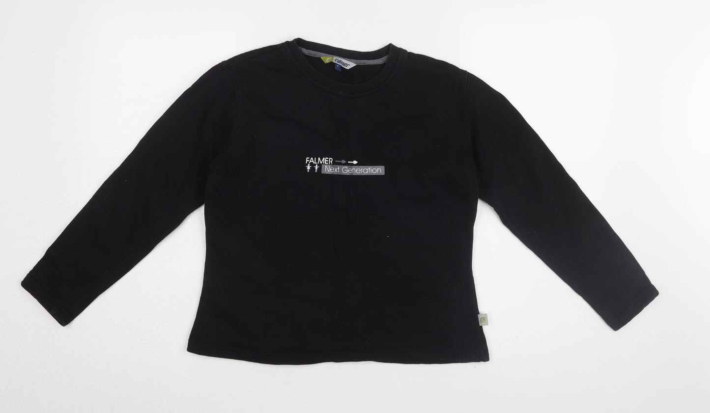 Falmer Black Unisex S Logo Pullover Sweatshirt Casual