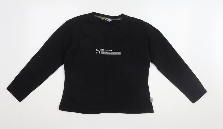 Falmer Black Unisex S Logo Pullover Sweatshirt Casual