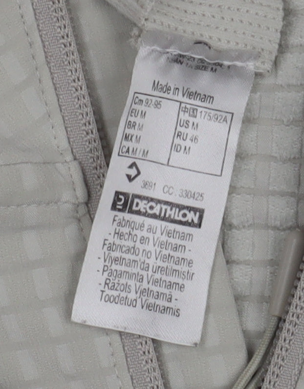 Decathlon Unisex Grey Windbreaker Jacket M Casual