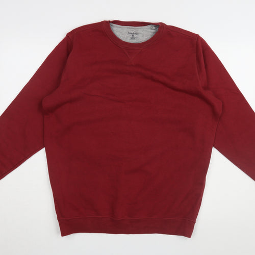 James Pringle Red Pullover Sweatshirt M Unisex Casual