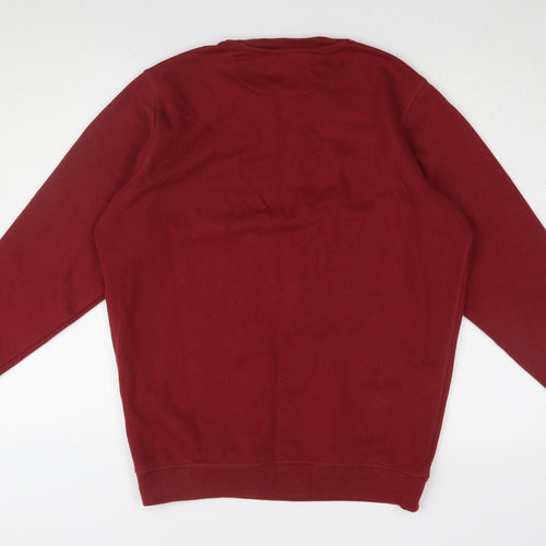 James Pringle Red Pullover Sweatshirt M Unisex Casual