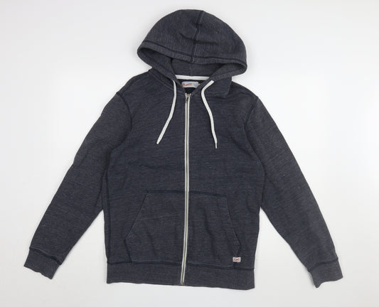 Jack & Jones Men's Grey Full Zip Hoodie, Size M