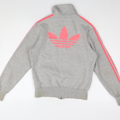 Adidas Women's Grey Full Zip Sweatshirt Size 10