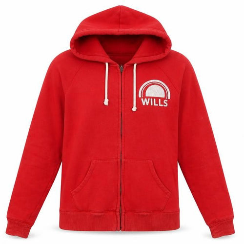 Jack Wills Women Red Full Zip Hoodie Size 10
