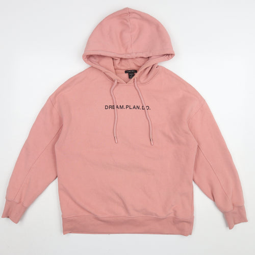 Amisu Women's Pink Pullover Hoodie, Size S, Casual