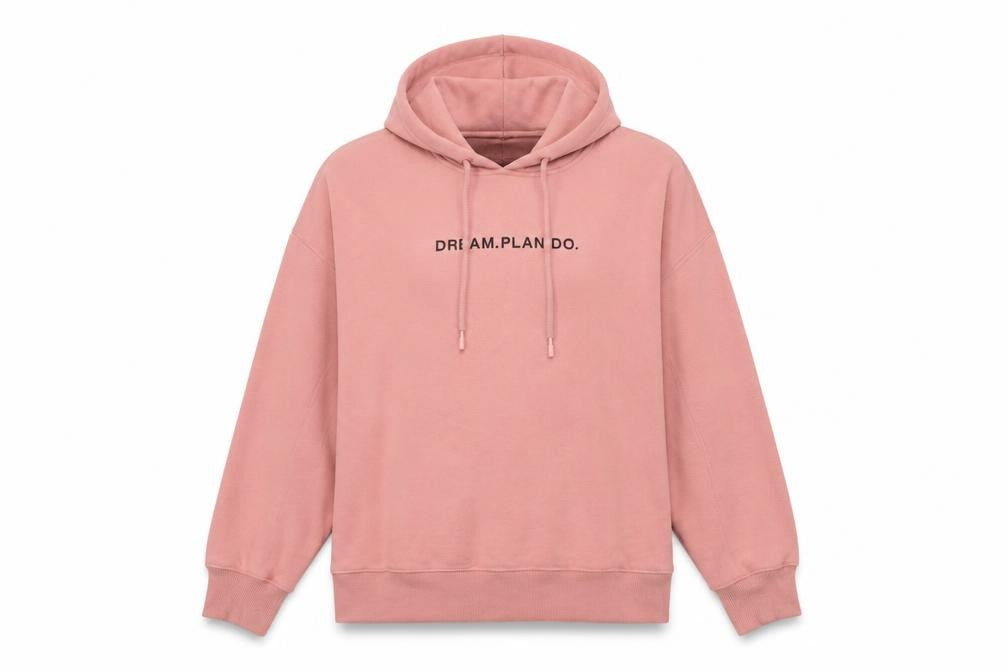 Front view of Amisu Women's Pink Pullover Hoodie, size S, Casual