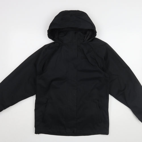 Hi Gear Boys Black Hooded Rain Coat - Size 7-8