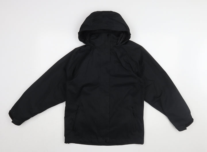 Hi Gear Boys Black Hooded Rain Coat - Size 7-8