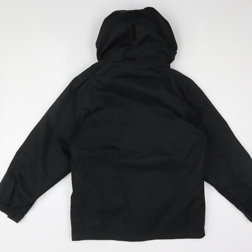 Hi Gear Boys Black Hooded Rain Coat - Size 7-8
