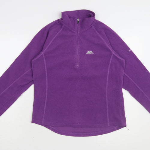 Trespass Women's Purple Fleece 1/4 Zip Pullover Medium