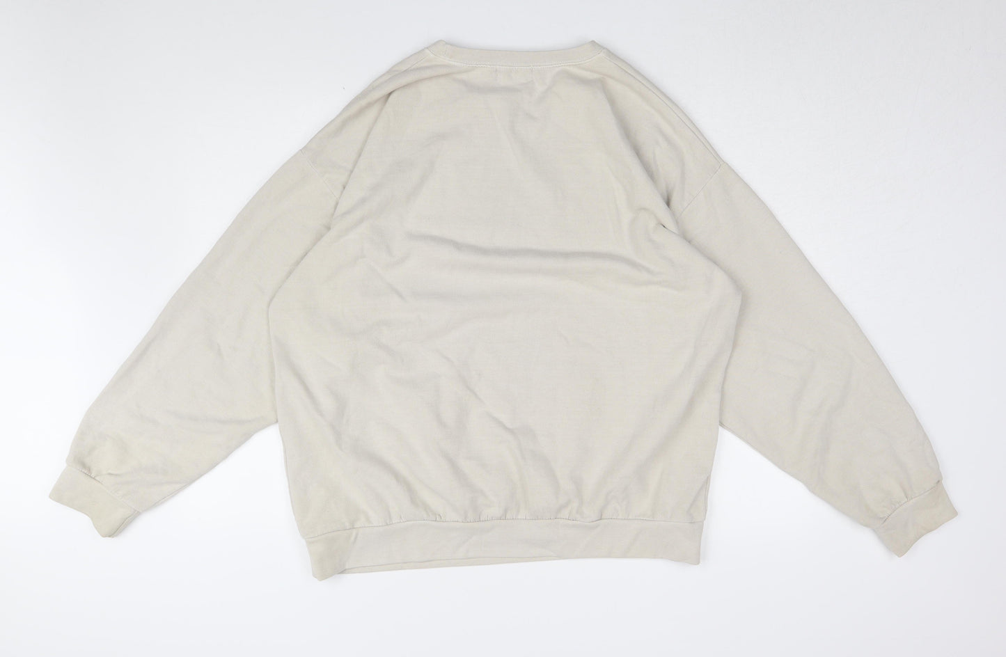 Topman Men's Beige Pullover Sweatshirt M - Logo Accent