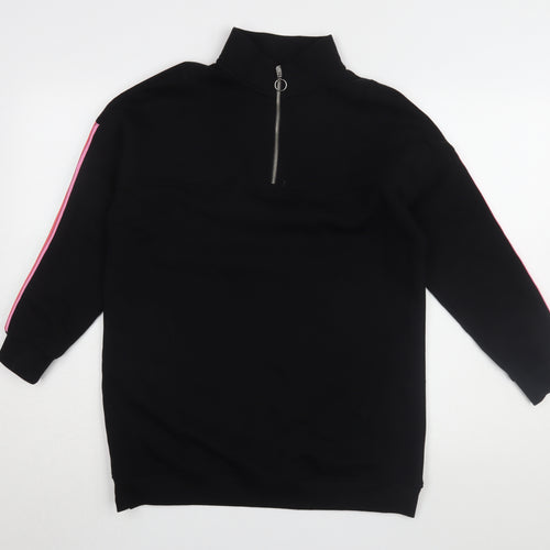 Marks and Spencer Girls Black Full Zip Sweatshirt 11-12 Years