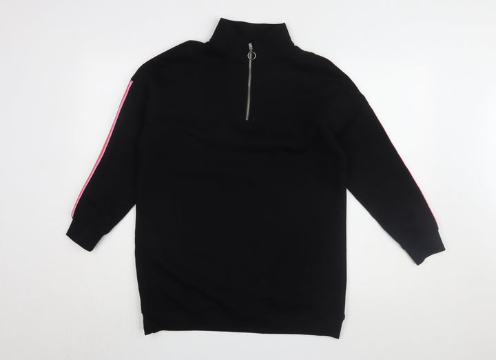 Marks and Spencer Girls Black Full Zip Sweatshirt 11-12 Years