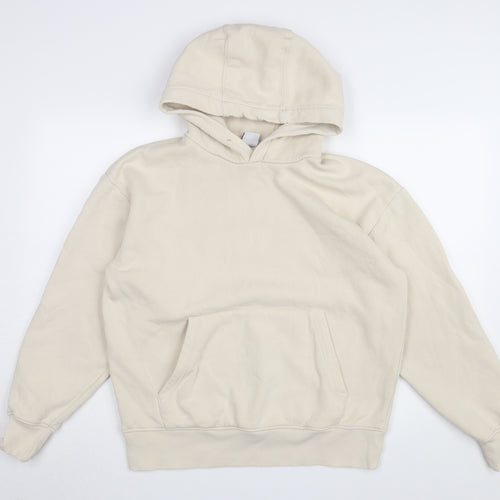 Zara Men's Beige Pullover Hoodie, Size M, Lightweight