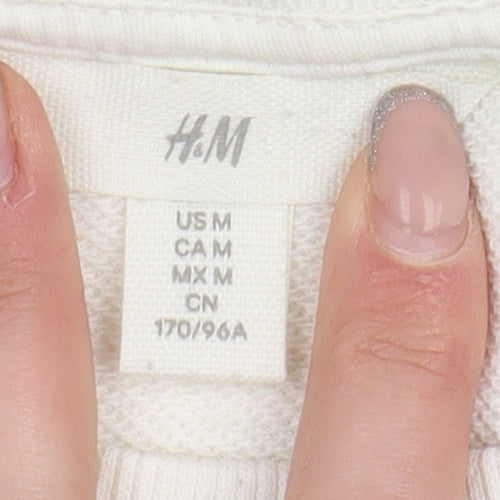 H&M Unisex Adults White UCLA Pullover Sweatshirt M