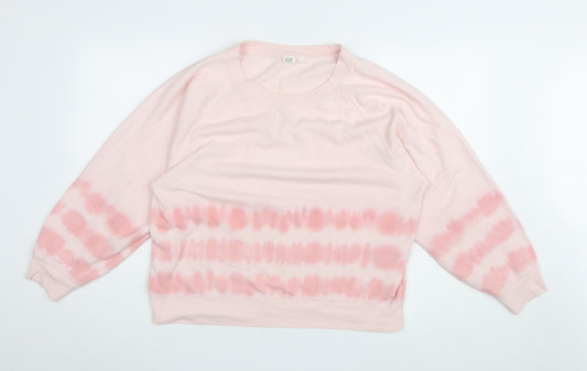 Gap Women's Pink Tie Dye Pullover Sweatshirt M